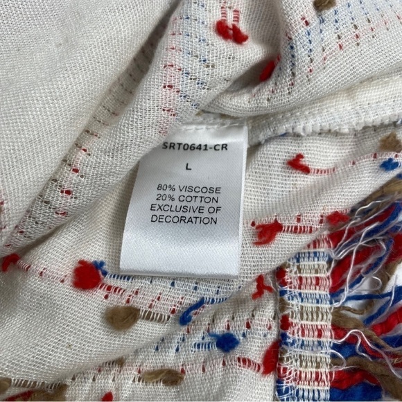 Fringe Halter Top Red, White and Blue Sz L EUC - Picture 9 of 10